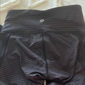 lululemon athletica Black Striped Leggings
